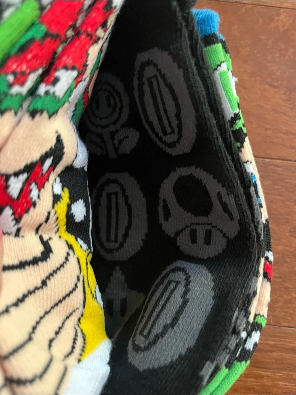 6 Pairs Super Mario No-Show Socks Kids Shoe Size 3-9 NEW